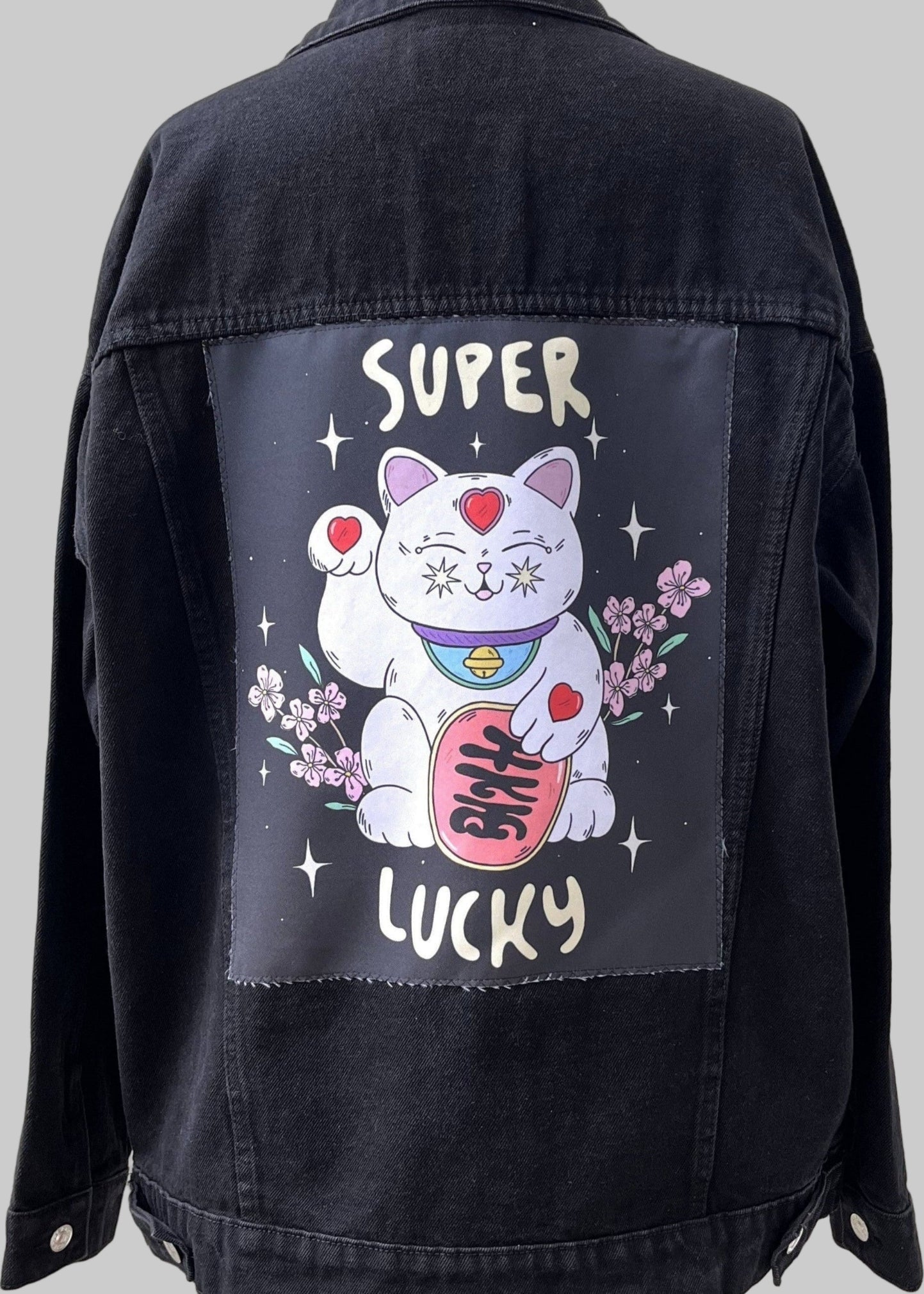 Super Lucky Cat/Black print