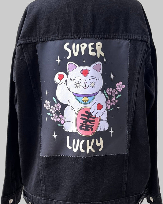Super Lucky Cat/Black print