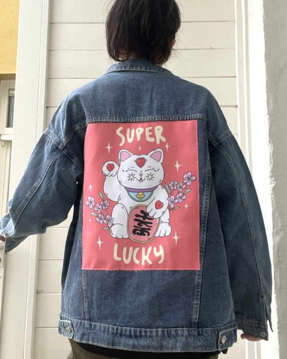 Super Lucky Cat/Red print