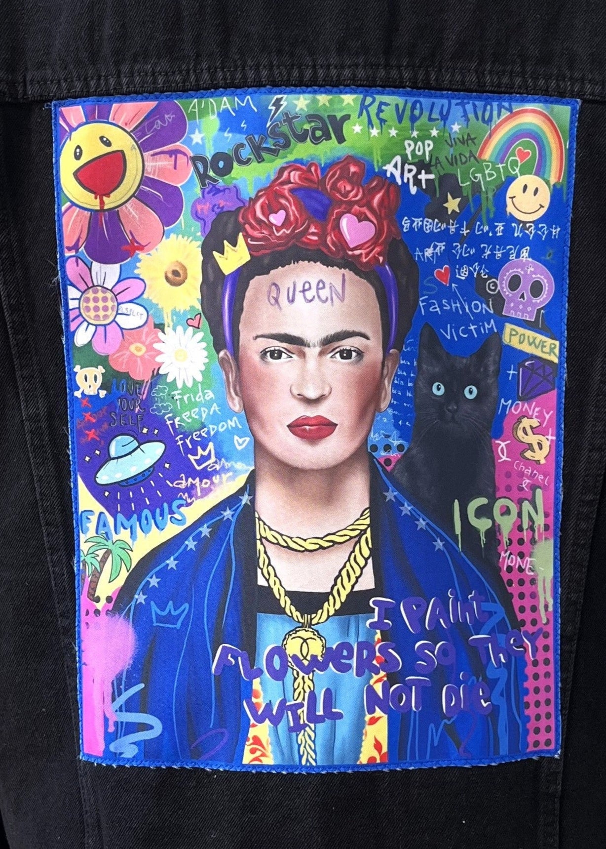 Frida Graffiti/Fabric patch