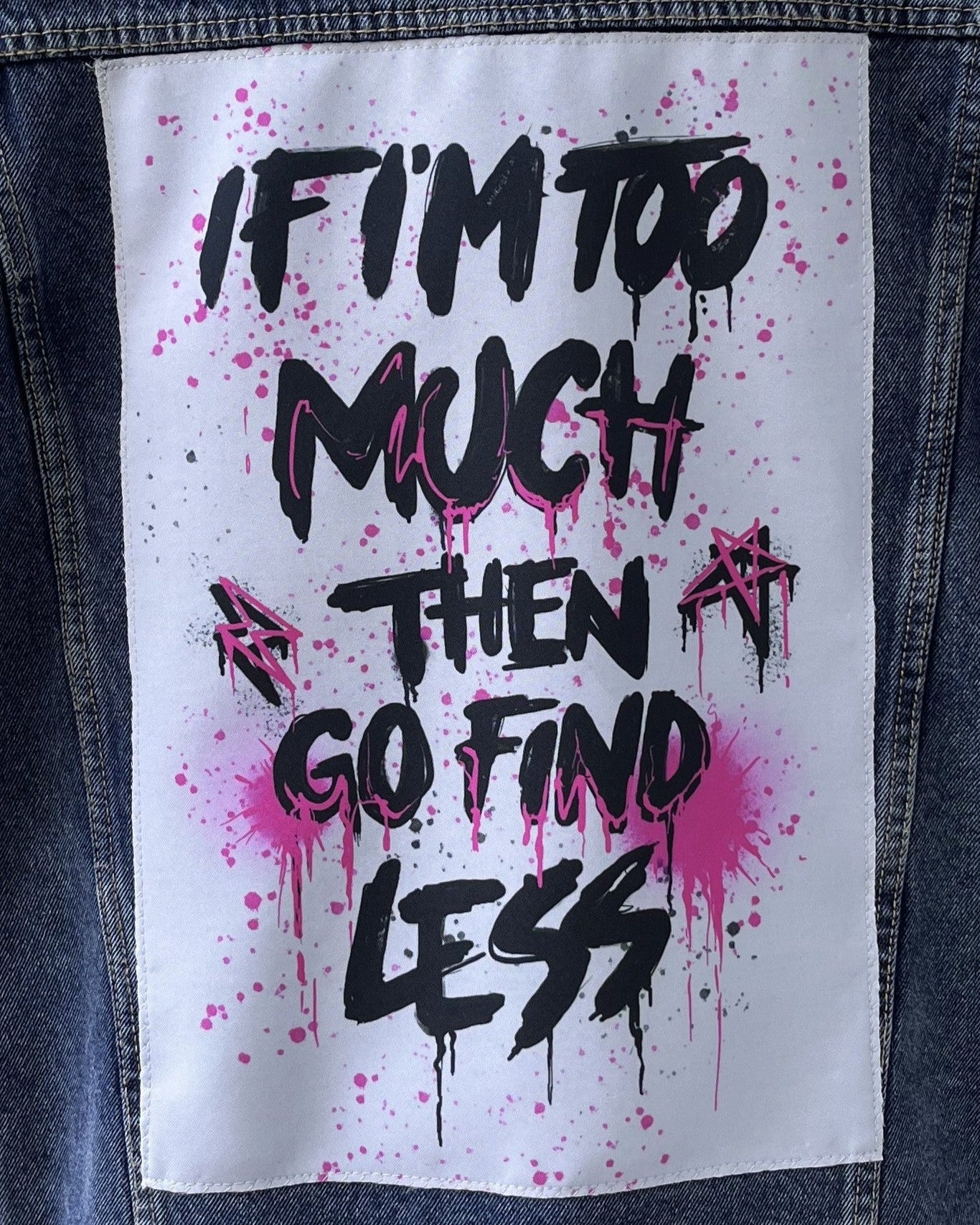 ..Go Find Less/Fabric patch