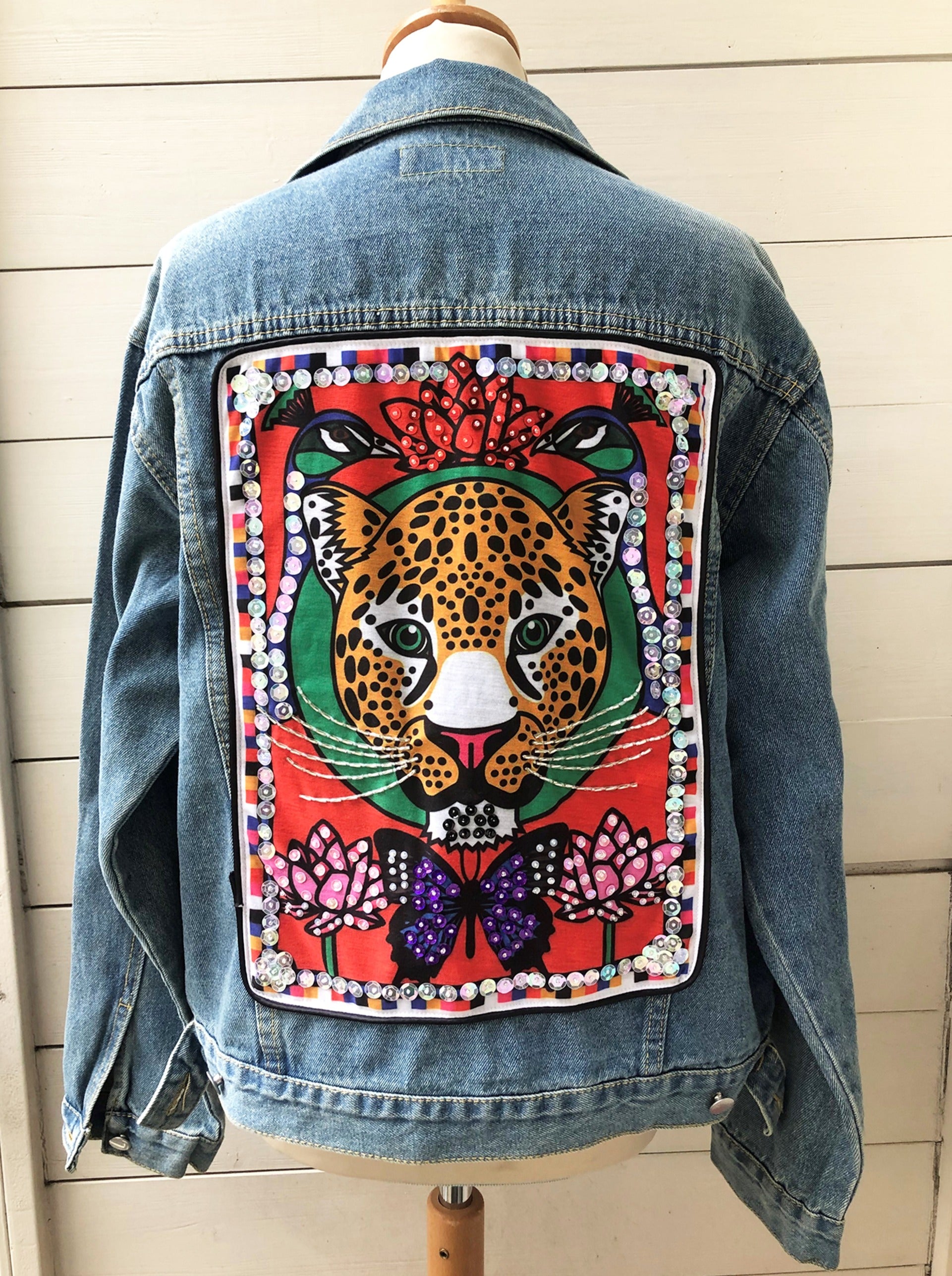 Leopard Denim Jacket