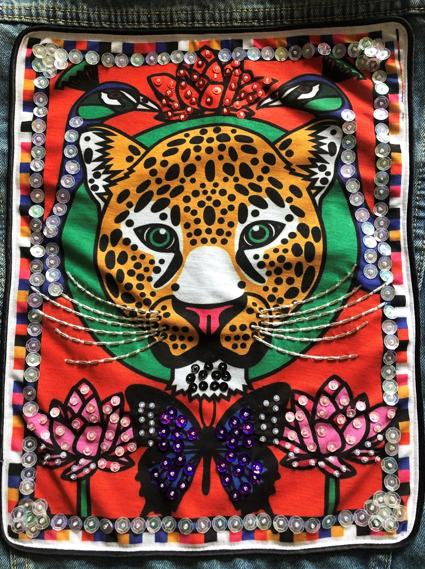Leopard Denim Jacket