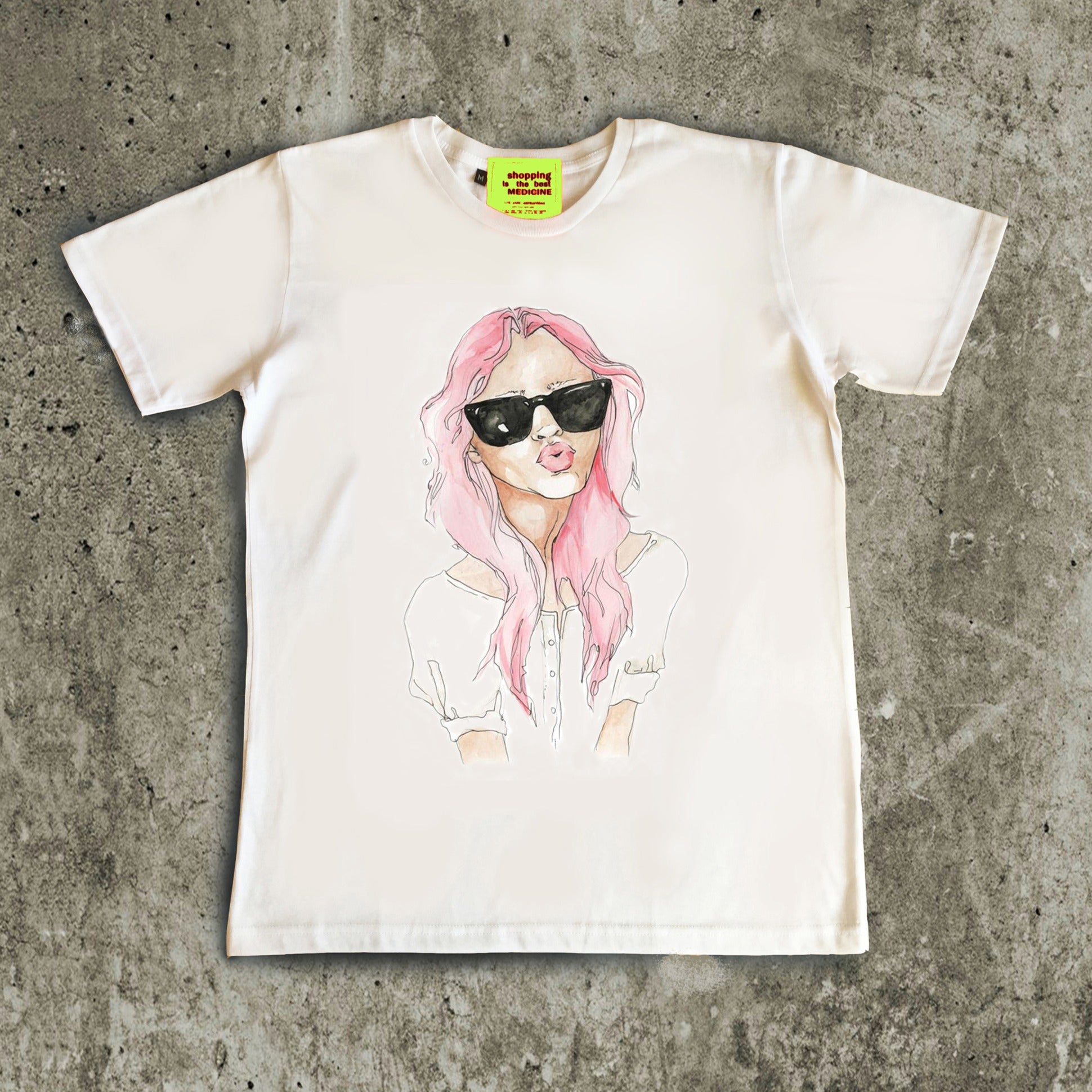 Girl Pink Hair T-shirt