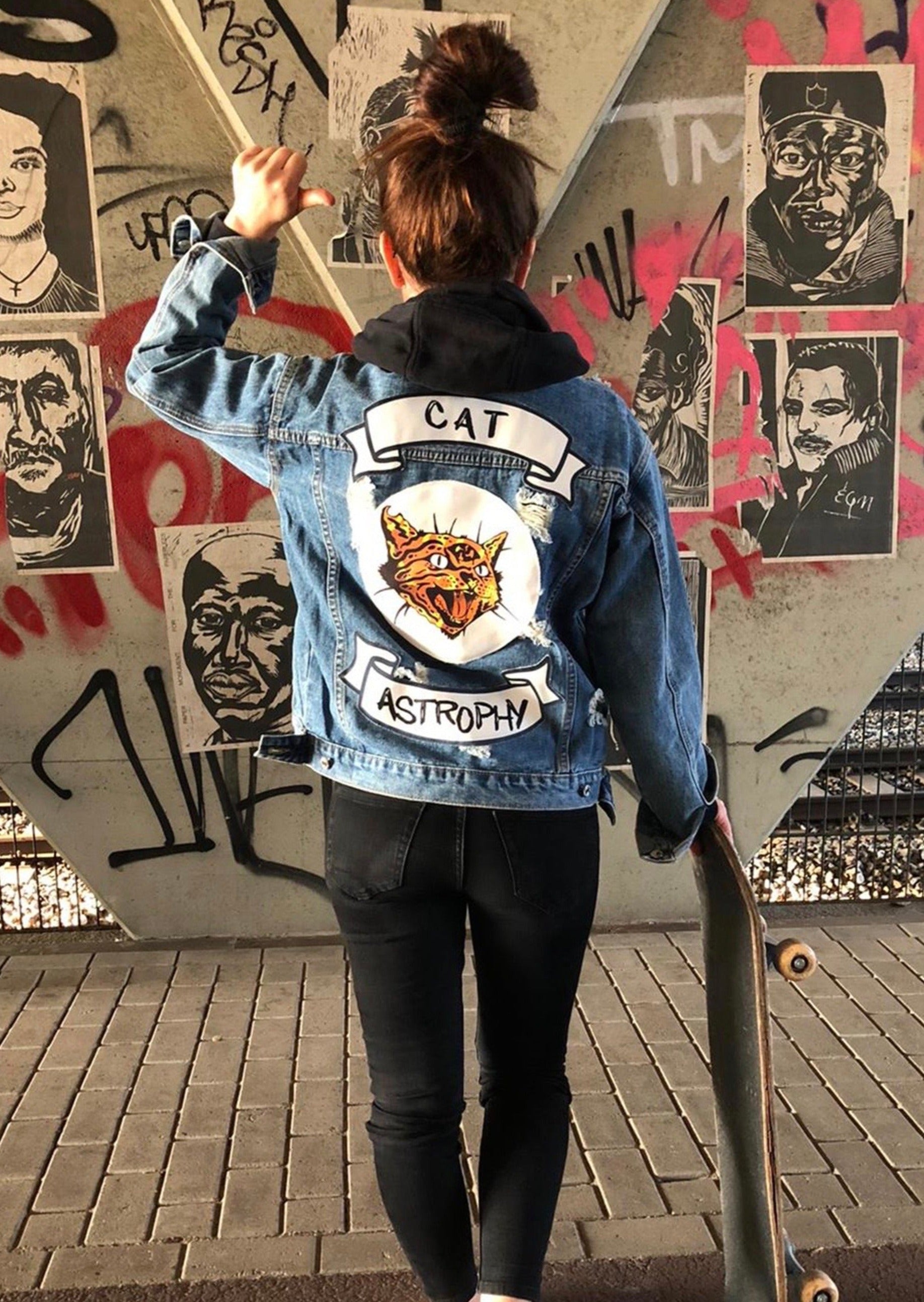 Cat Astrophy Denim Jacket