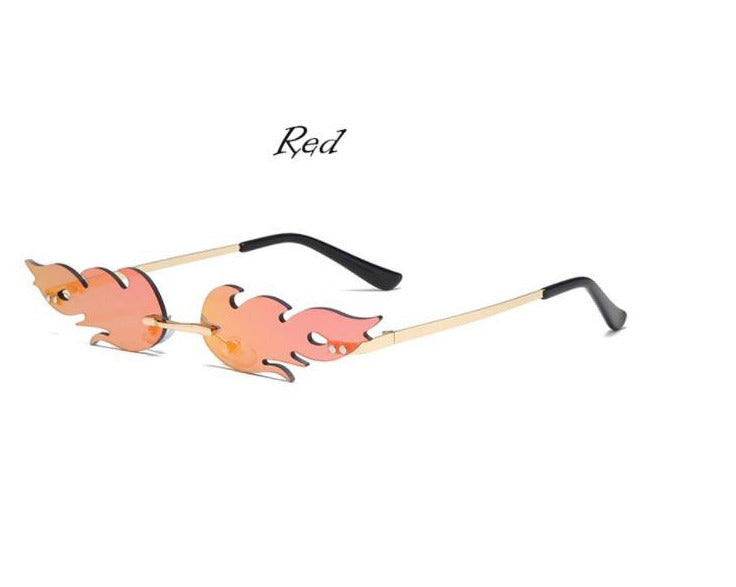 Flame Rimless Sunglasses